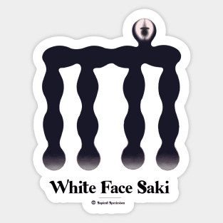 Bold monkey print "white face saki" Sticker